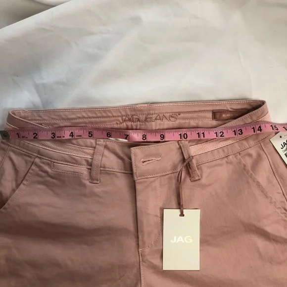 New Jag  Cadet Peony Denim Shorts  Pompom Hem Boho Pink Preppy NWT Preppy Sz 4 - Picture 8 of 10